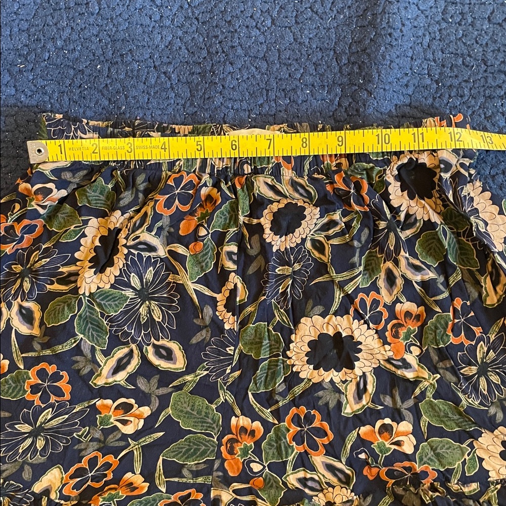 Natural Life Blue and Green Floral wide leg pants - Picture 4 of 5